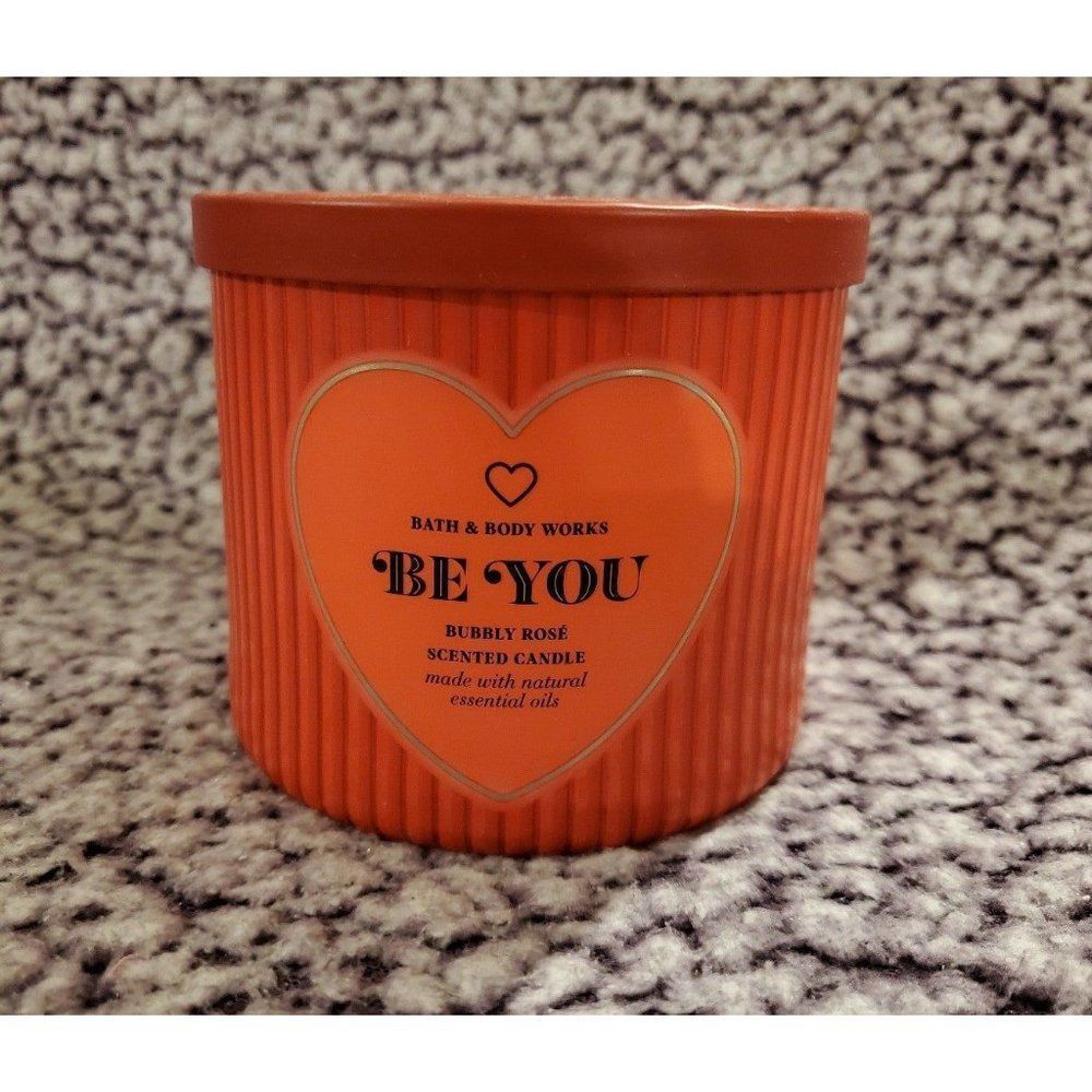 Bath & Body Works Be You Bubbly Rose Fragrance 3 Wick Candle